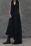 Marc Le Bihan (Black-V Neck Sleeveless Dress) 2132